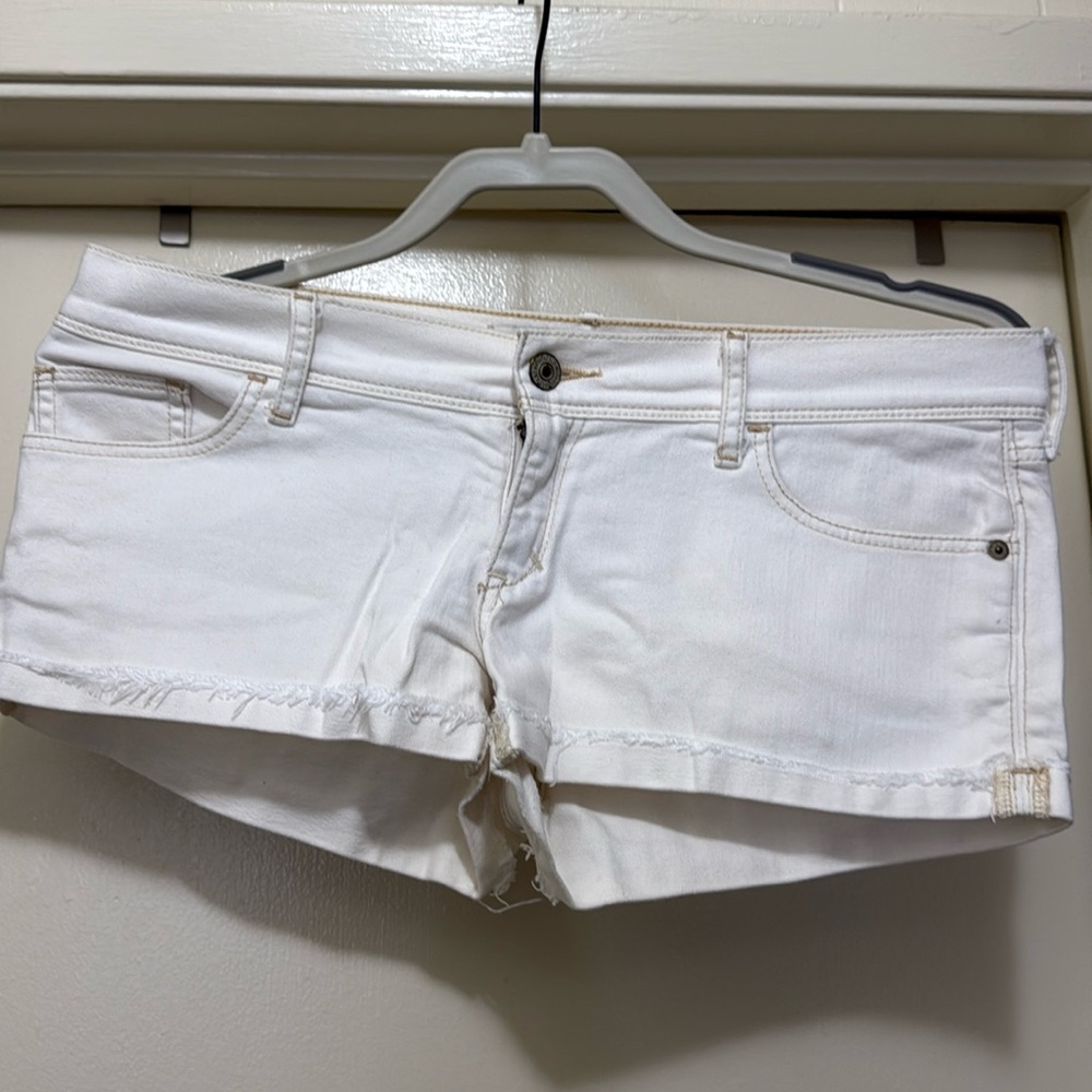 Abercrombie & Fitch Cream Jean Shorts
